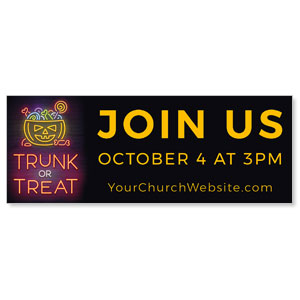 Trunk or Treat Neon ImpactBanners
