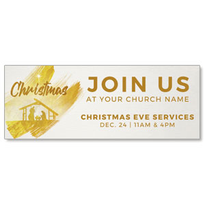 Christmas Gold Brush Stroke ImpactBanners