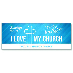 I Love My Church Blue ImpactBanners