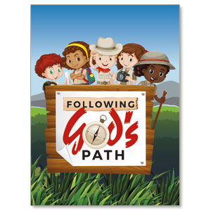 Adventure Kids Following God's Path Coroplast Wall Art