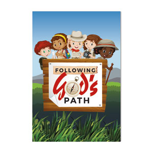 Adventure Kids Following God's Path Coroplast Wall Art