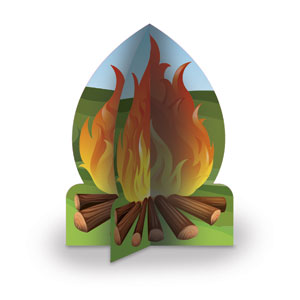 Adventure Kids Campfire Freestanding Coroplast Art