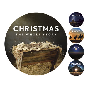 Christmas Whole Story Set Circle Handheld Signs