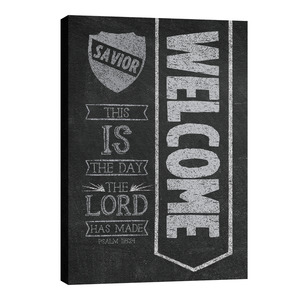 Chalkboard Art Welcome 24in x 36in Canvas Prints