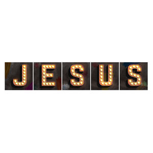Mod Jesus Lights 24 x 24 Canvas Prints