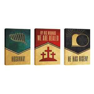 Easter Season Icons Triptych 24in x 36in Canvas Prints