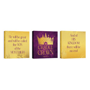 Cradle to Crown Triptych 24 x 24 Canvas Prints