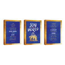 Joy to the World Nativity Triptych 