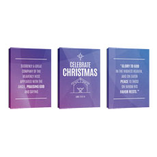 Bright Gradient Christmas Triptych 
