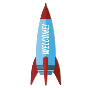Galactic Explorers Rocket Welcome Coroplast Shapes