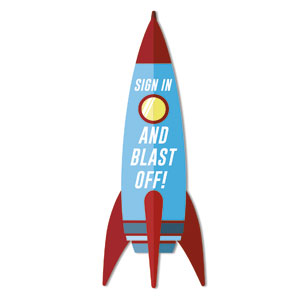Galactic Explorers Rocket Sign In Coroplast Shapes