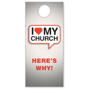 I Love My Church DoorHangers