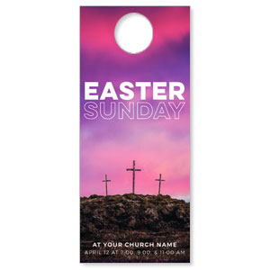 Three Crosses Outline DoorHangers