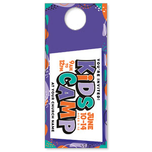 Kids Camp Purple DoorHangers