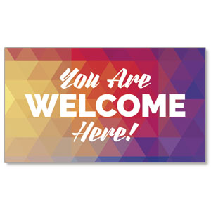 Geometric Bold Welcome Here Invite 2" x 3.5" Flat Invite