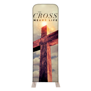 Cross Means Life 2' x 6' Sleeve Banner
