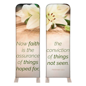 Faith Lilies Pair 2' x 6' Sleeve Banner