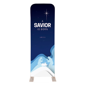 Blue Layered Paper Savior 2' x 6' Sleeve Banner