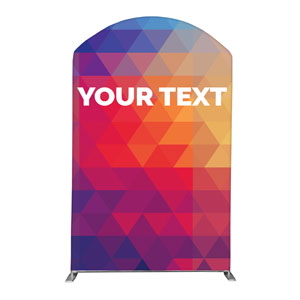 Geometric Bold Your Text Here 5' x 8' Curved Top Sleeve