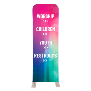 Colorful Lights Directional 2' x 6' Sleeve Banner