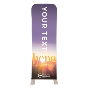 BTCS Hope Happens Here Your Text 2' x 6' Sleeve Banner