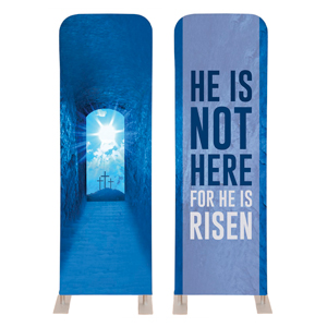 He Is Risen Stairs Pair 2' x 6' Sleeve Banner