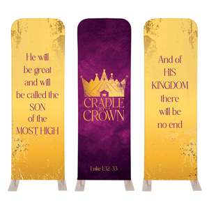 Cradle to Crown Triptych 2' x 6' Sleeve Banner