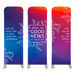 Glow Christmas Triptych 2' x 6' Sleeve Banner