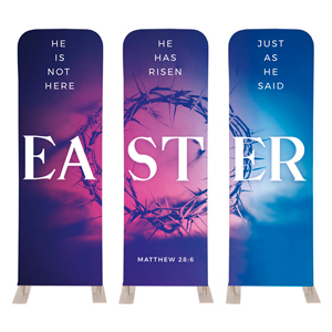 Gradient Crown of Thorns Triptych 2' x 6' Sleeve Banner