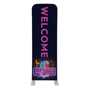Neon Movie Night 2' x 6' Sleeve Banner