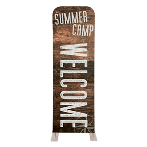 Summer Camp Wood Grain 2' x 6' Sleeve Banner