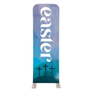 Easter Mosaic Crosses 2' x 6' Sleeve Banner