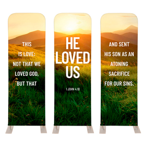 Easter of Hope Meadow Triptych 2' x 6' Sleeve Banner
