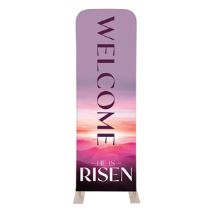 Risen Pink Sunrise 2' x 6' Sleeve Banner