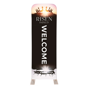 Risen Indeed Crowns 2' x 6' Sleeve Banner
