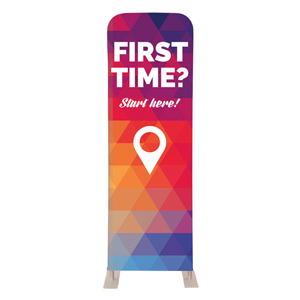 Geometric Bold First Time 2' x 6' Sleeve Banner