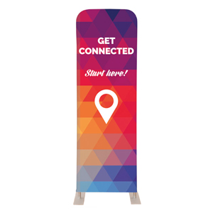 Geometric Bold Get Connected 2' x 6' Sleeve Banner
