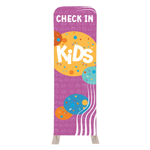 Confetti Kids Check In 2' x 6' Sleeve Banner