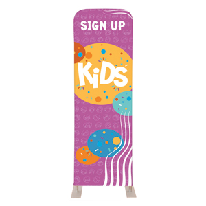 Confetti Kids Sign Up 2' x 6' Sleeve Banner