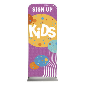 Confetti Kids Sign Up 2'7" x 6'7" Sleeve Banners