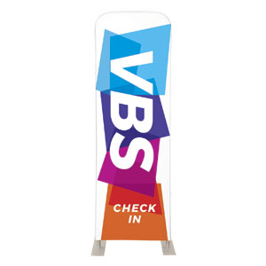 Vibrant Shapes VBS Check In 2' x 6' Sleeve Banner