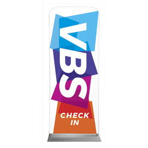 Vibrant Shapes VBS Check In 2'7" x 6'7" Sleeve Banners