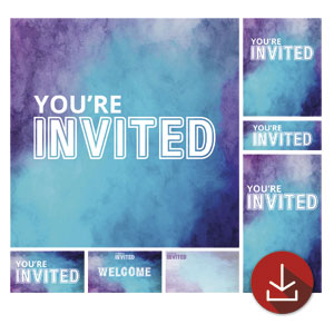 Blue Stucco Church Graphic Bundles