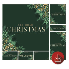 Christmas Gold and Green 