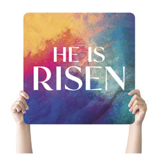 Colorful Open Tomb He Is Risen 