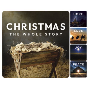 Christmas Whole Story Set Square Handheld Signs