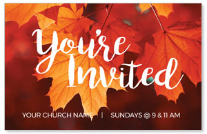 Fall Orange Leaves 4/4 ImpactCards