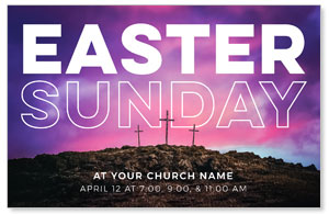 Three Crosses Outline 4/4 ImpactCards