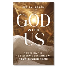 God With Us Manger Gold 