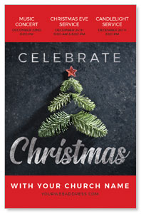 Christmas Sprig Tree Medium InviteCards